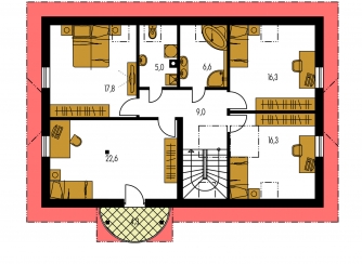 Mirror image | Floor plan of second floor - MILENIUM 230